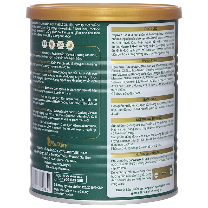 Sản phẩm dinh dưỡng chuyên biệt cho người bệnh thận có ure huyết tăng Nepro 1 gold - 5